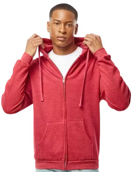 Tultex 0331TC - Unisex Fleece Zip Hoodie- Custom Logo - 4" LEFT CHEST PRINT