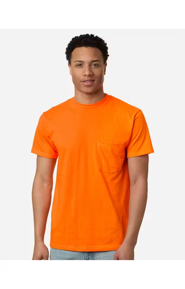 Tultex Pocket T-Shirt - Custom Logo - 4" Left Chest + Full Back Print