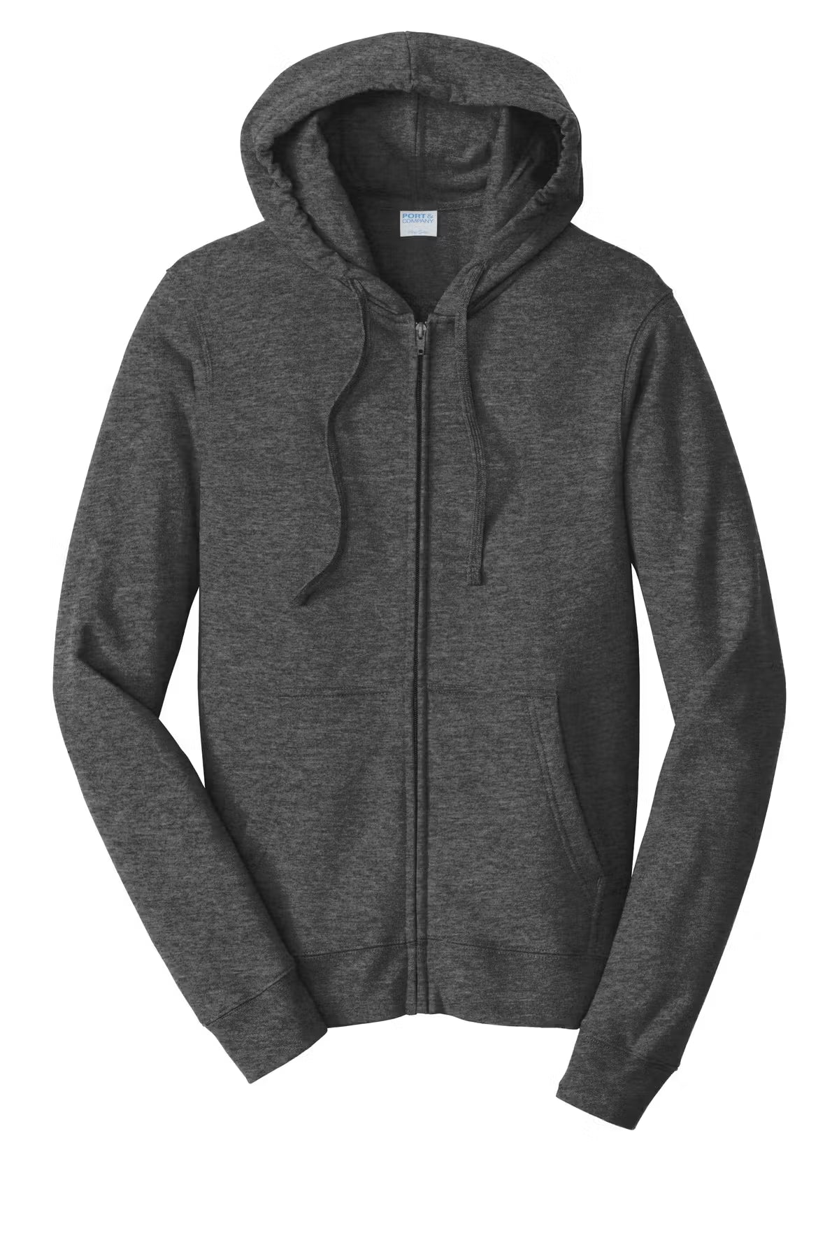 Port & Company PC850ZH - Unisex FF Fleece Full-Zip Hoodie - Custom Logo - 4" LEFT CHEST PRINT (Copy)