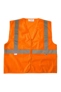 Xtreme Visibility XVSV3310MZ - Value Class 2 Zip Mesh Vest - 4" LEFT CHEST + FULL BACK PRINT