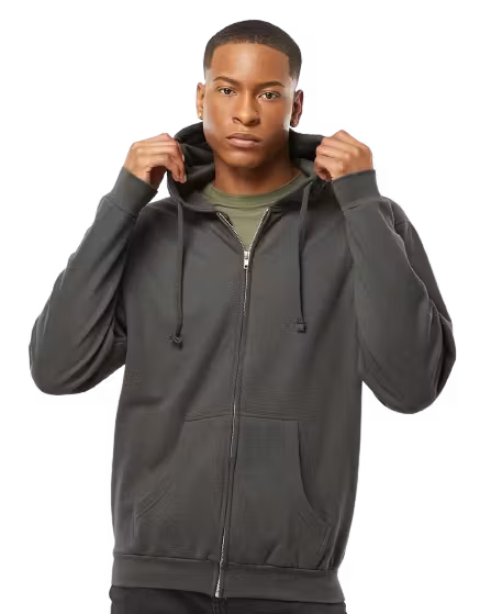 Tultex 0331TC - Unisex Fleece Zip Hoodie- Custom Logo - 4" LEFT CHEST PRINT