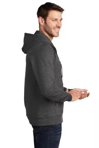 Port & Company PC850ZH - Unisex FF Fleece Full-Zip Hoodie - Custom Logo - 4" LEFT CHEST PRINT (Copy)