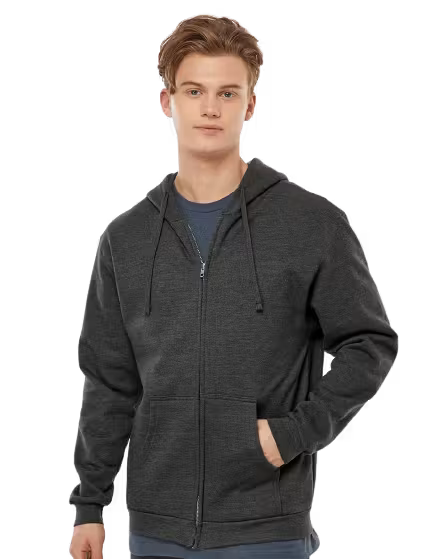 Tultex 0331TC - Unisex Fleece Zip Hoodie- Custom Logo - 4" LEFT CHEST PRINT