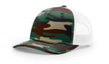 Richardson 112 PFP  5-Panel Trucker Hat – Green Camo/White - Customized with Your Logo (Copy)