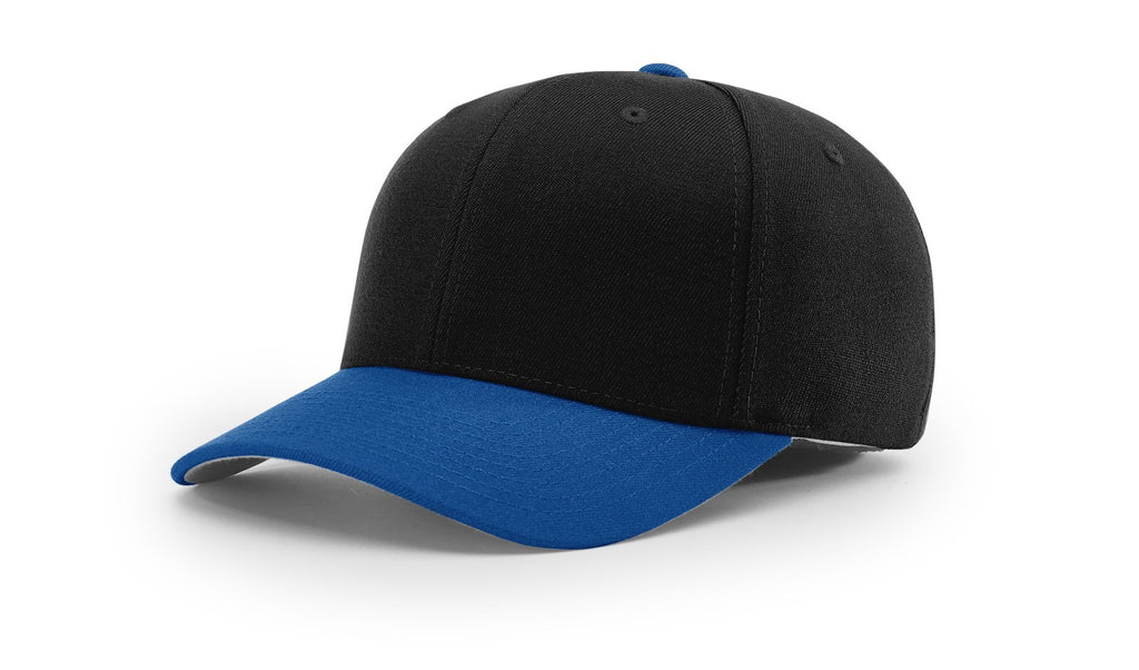 Richardson 585 Wool Blend R-Flex Hat (Flex Fitted) – Black/Royal - Customized with Your Logo