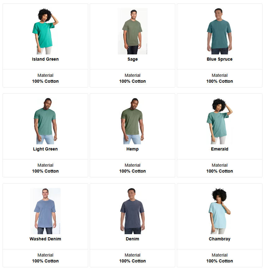 Comfort Colors C1717 - Unisex Cotton T-Shirt - Custom Logo - 4" Left Chest