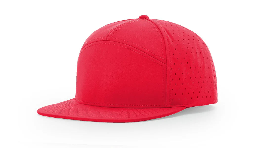 Richardson 169 Cannon Cap 7 Panel Performance Hat – Claret Red - Customized with Your Logo