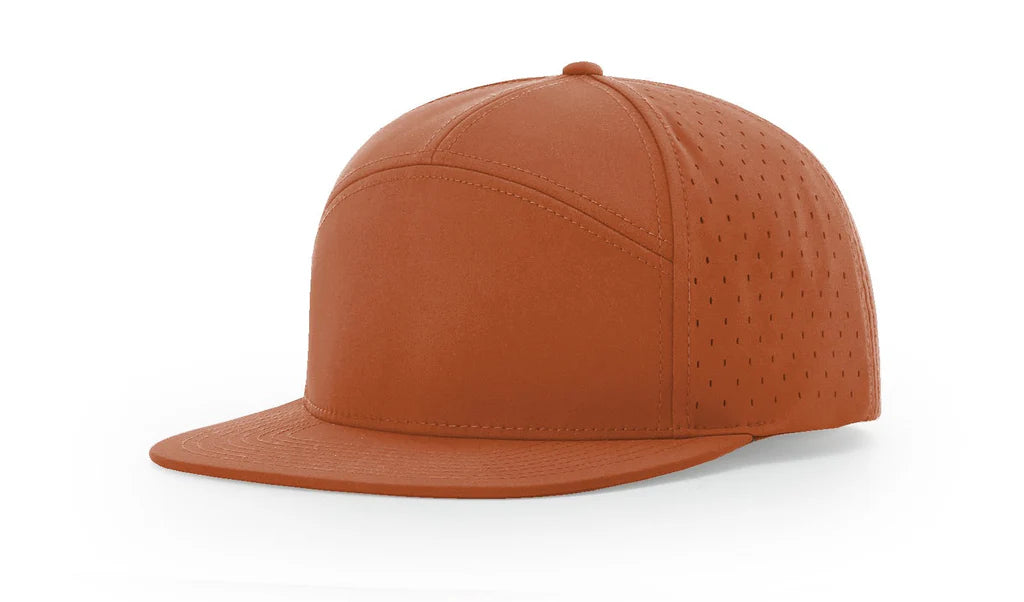 Richardson 169 Cannon Cap 7 Panel Performance Hat – Desert Orange - Customized with Your Logo