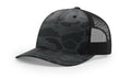 Richardson 112 PFP  5-Panel Trucker Hat – Sable Duck Camo/Black - Customized with Your Logo