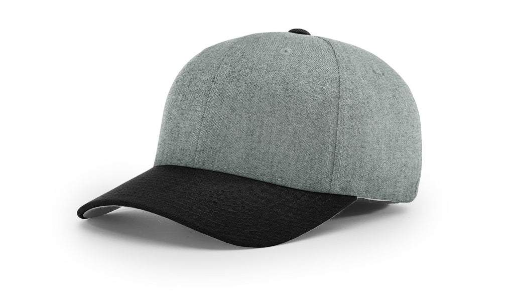 Richardson 585 Wool Blend R-Flex Hat (Flex Fitted) – Heather Grey/Black - Customized with Your Logo