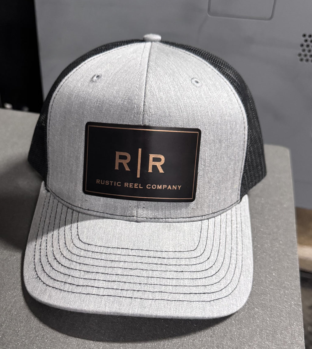 Richardson 112 FP  5-Panel Trucker Hat – Heather Grey/Black - Customized with Your Logo