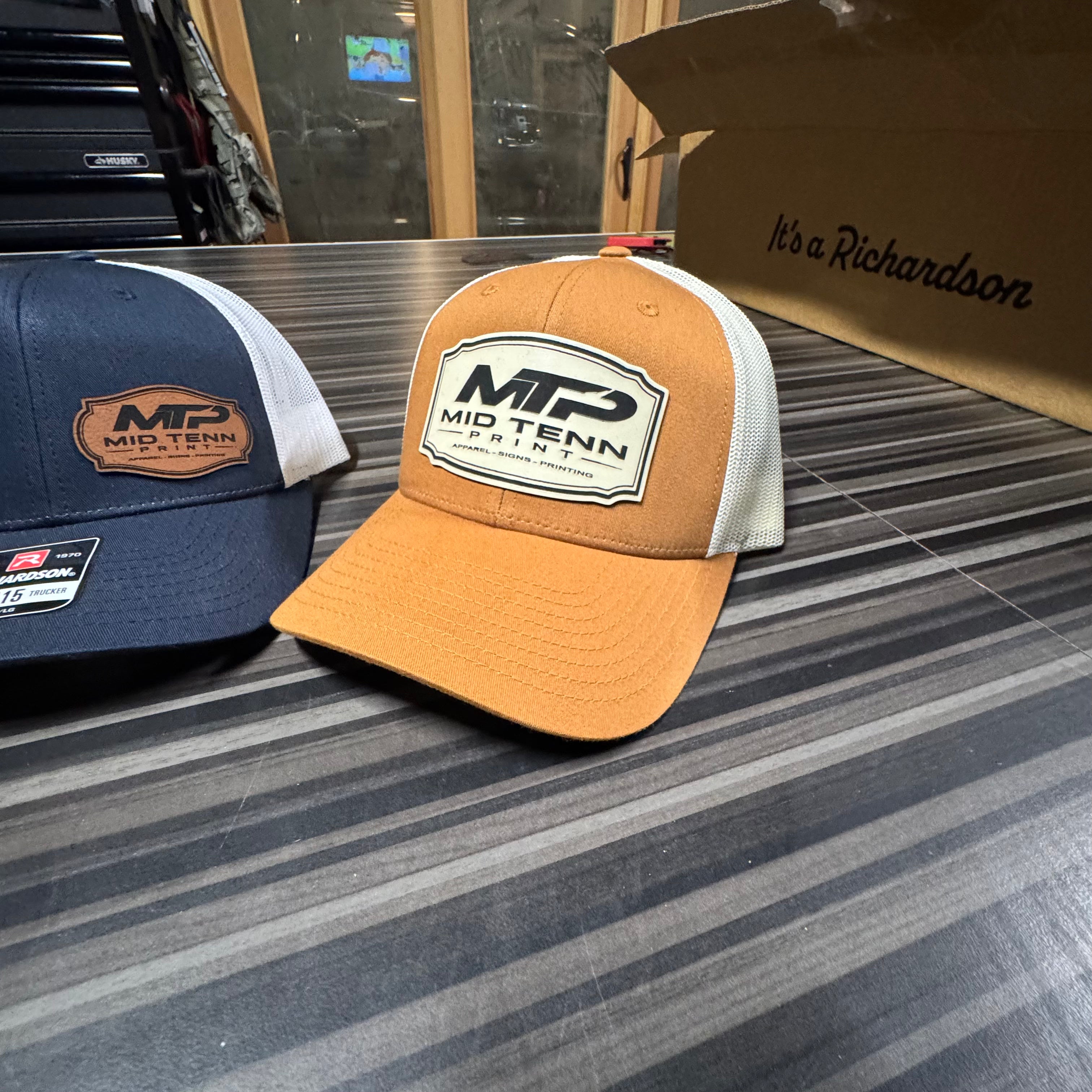 Richardson 115 Low Profile Trucker Hat – Caramel/Birch - Customized with Your Logo