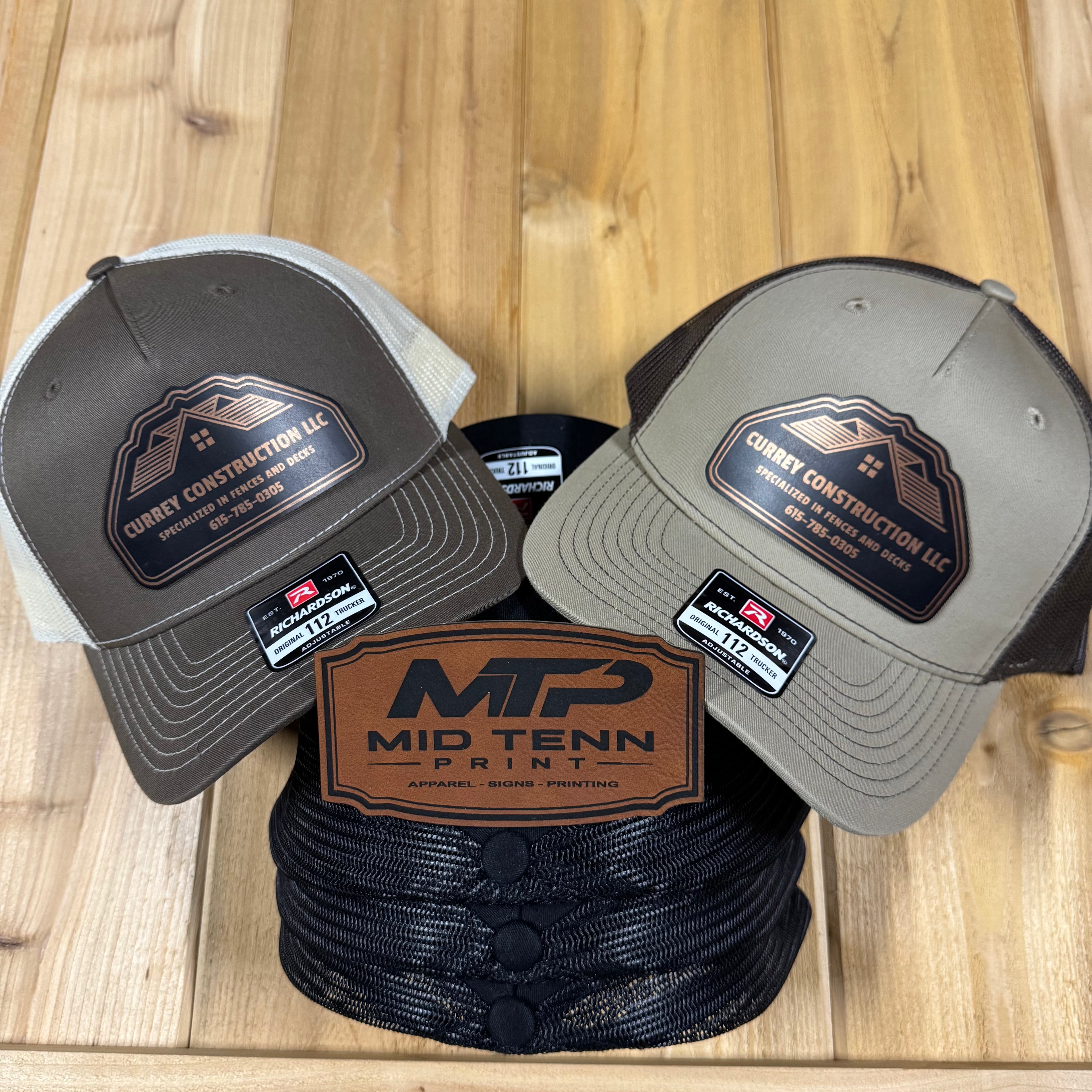 Richardson 112 FP  5-Panel Trucker Hat – Khaki/Coffee- Customized with Your Logo