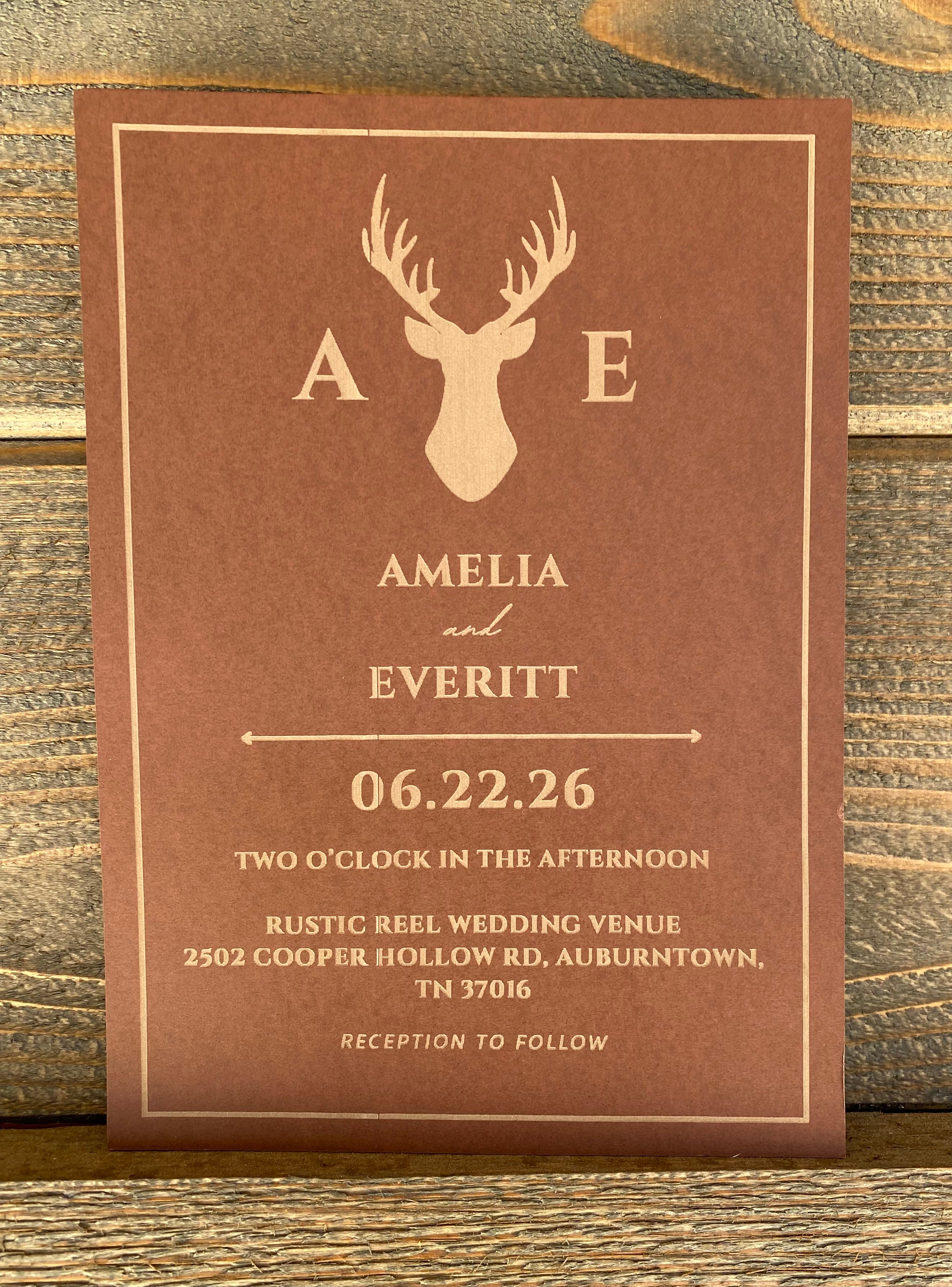 Bagged and Tagged Wedding Invitation Set