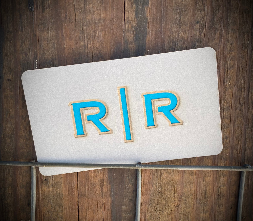 Letter Cutout Laser Engraved Business Cards - Quantity 100