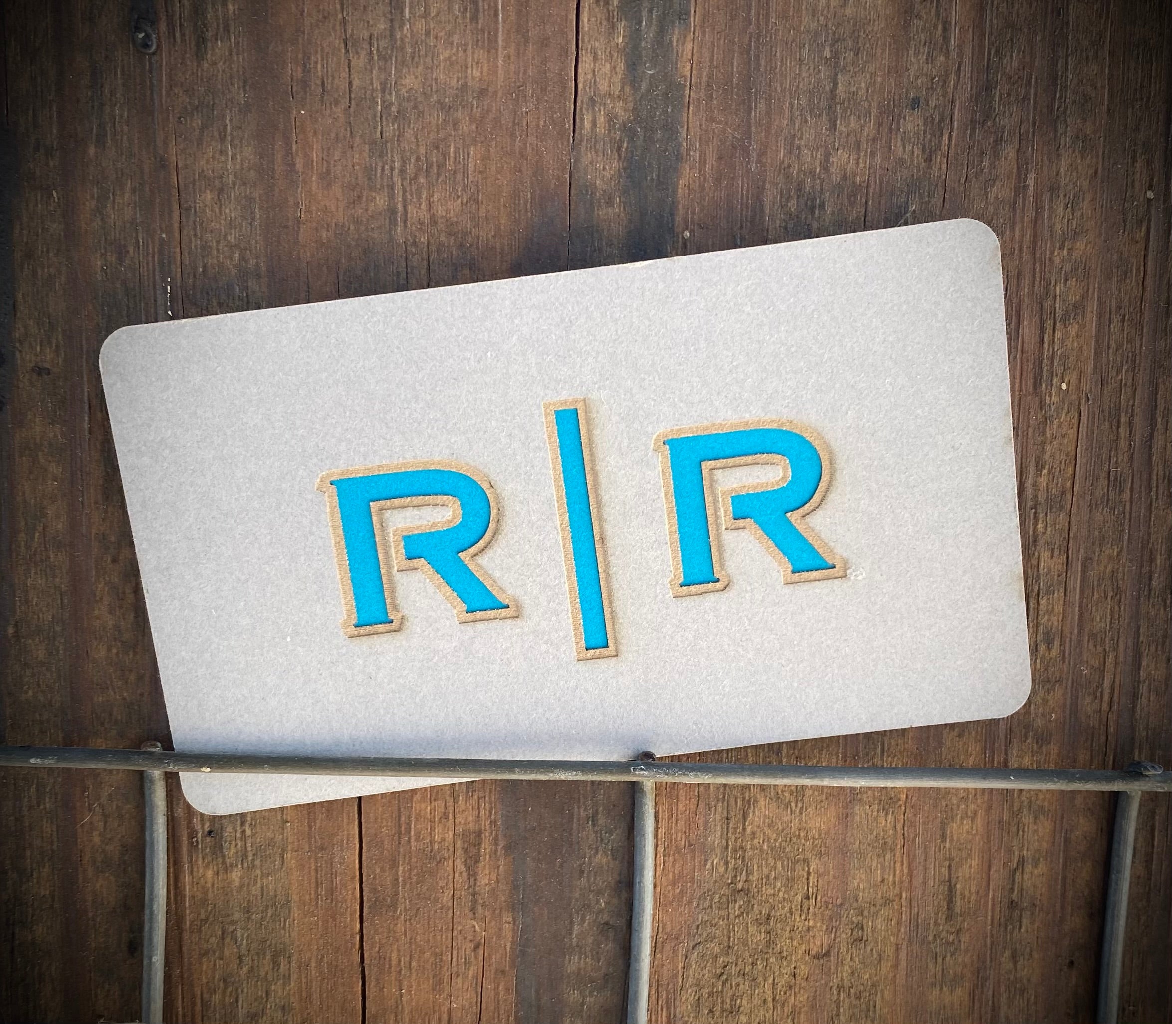 Letter Cutout Laser Engraved Business Cards - Quantity 100