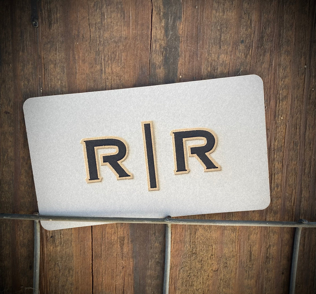 Letter Cutout Laser Engraved Business Cards - Quantity 100