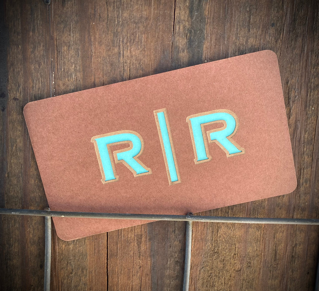 Letter Cutout Laser Engraved Business Cards - Quantity 100