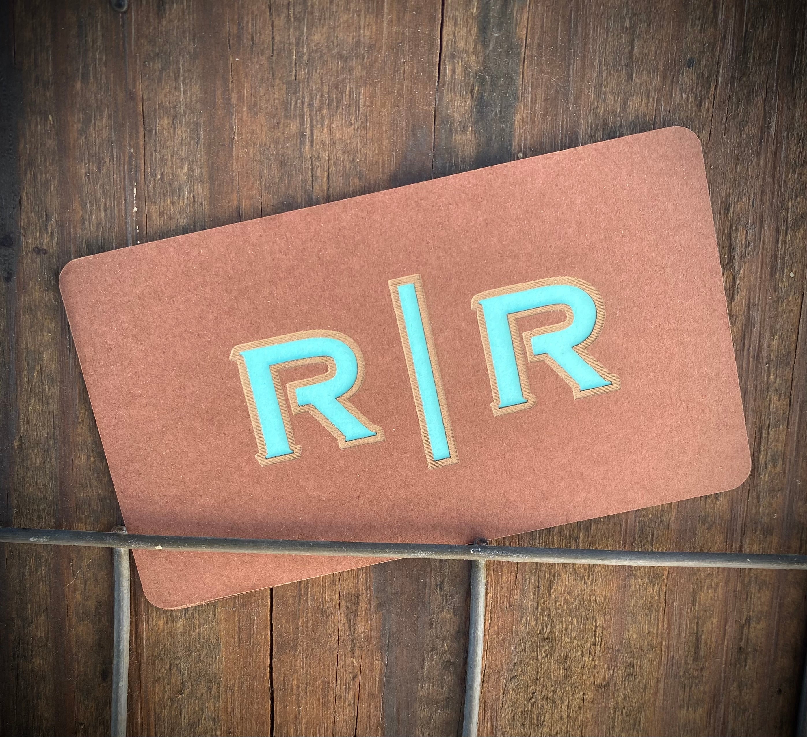 Letter Cutout Laser Engraved Business Cards - Quantity 100