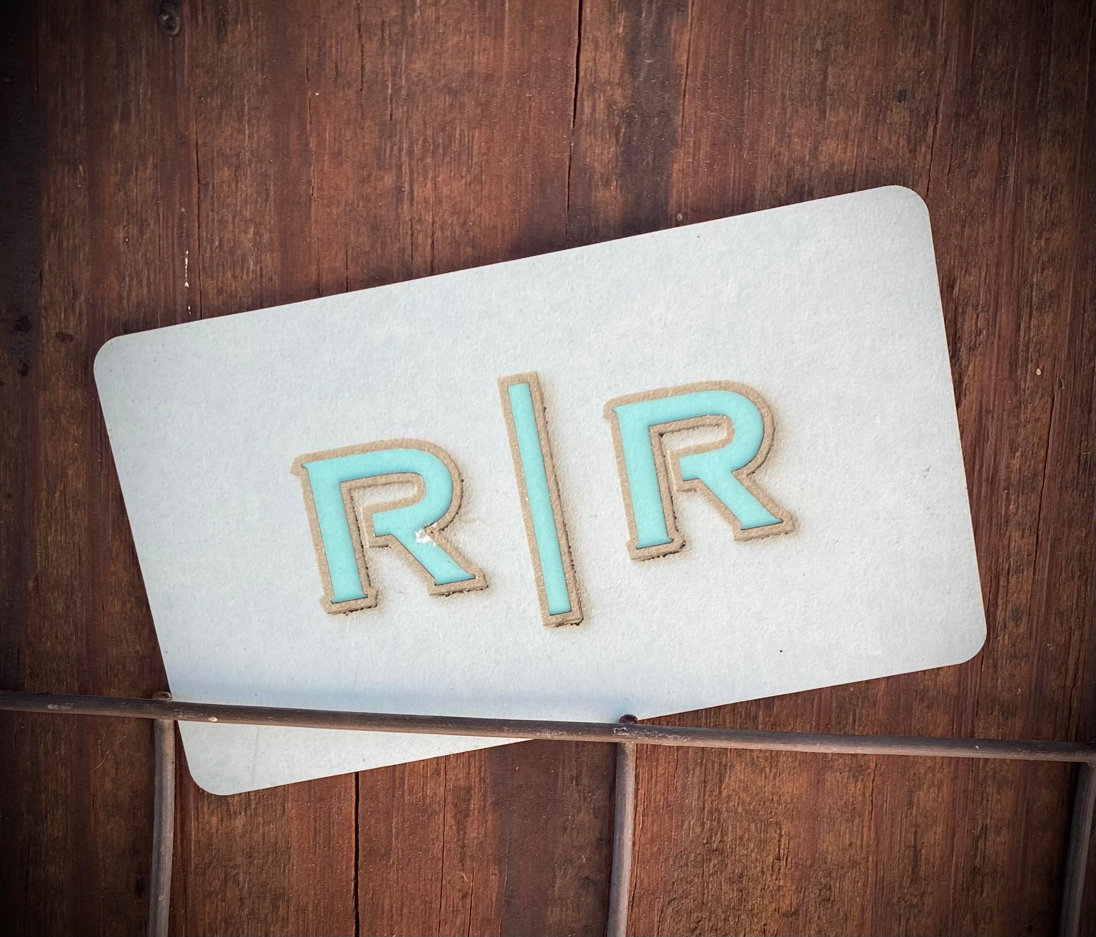Letter Cutout Laser Engraved Business Cards - Quantity 100