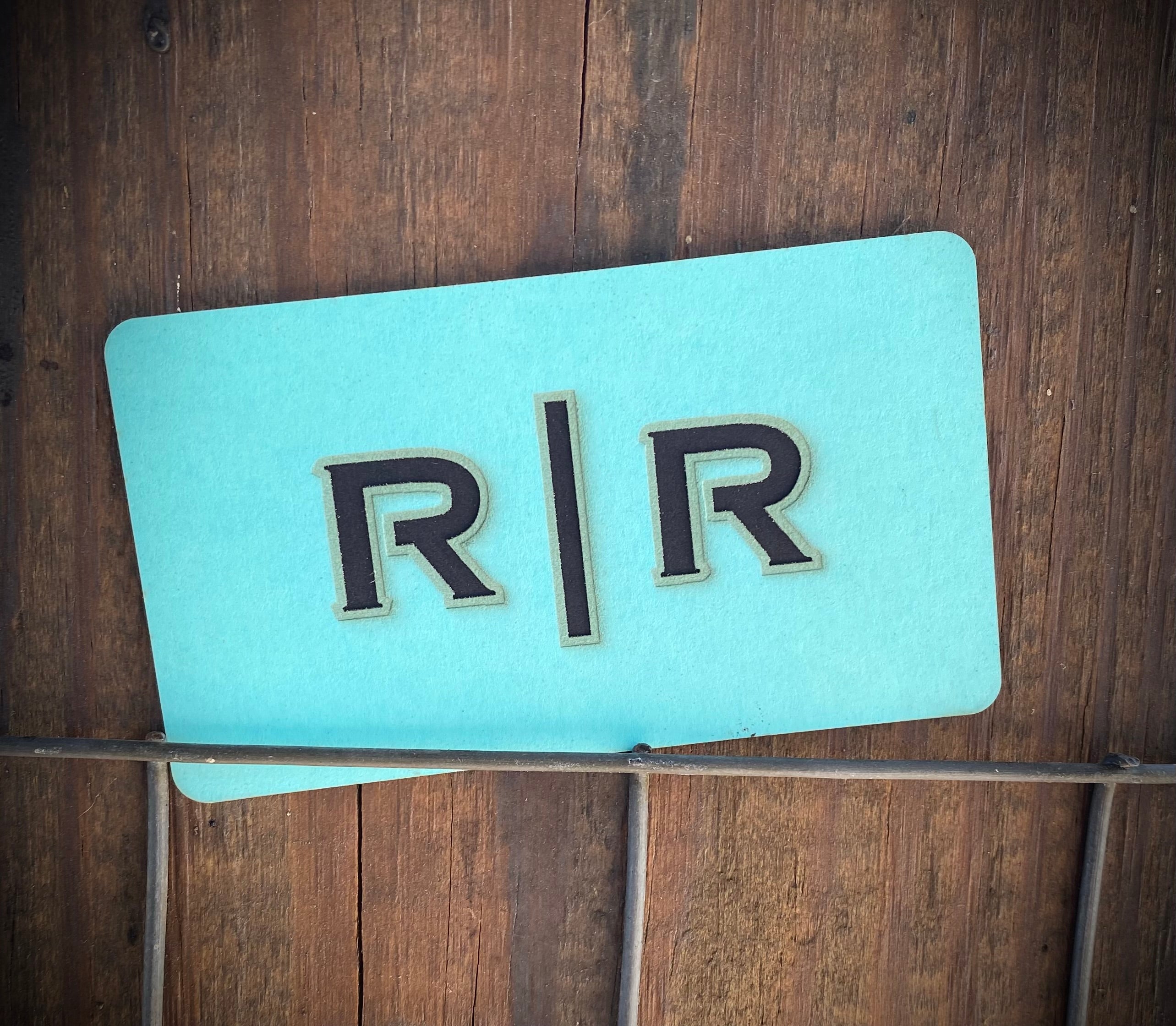 Letter Cutout Laser Engraved Business Cards - Quantity 100