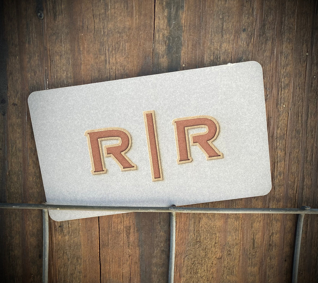 Letter Cutout Laser Engraved Business Cards - Quantity 100