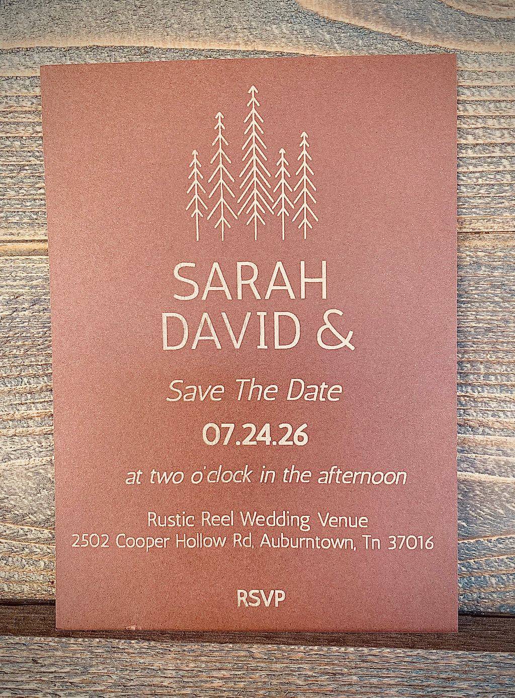Pine Knot Wedding Invitation Set