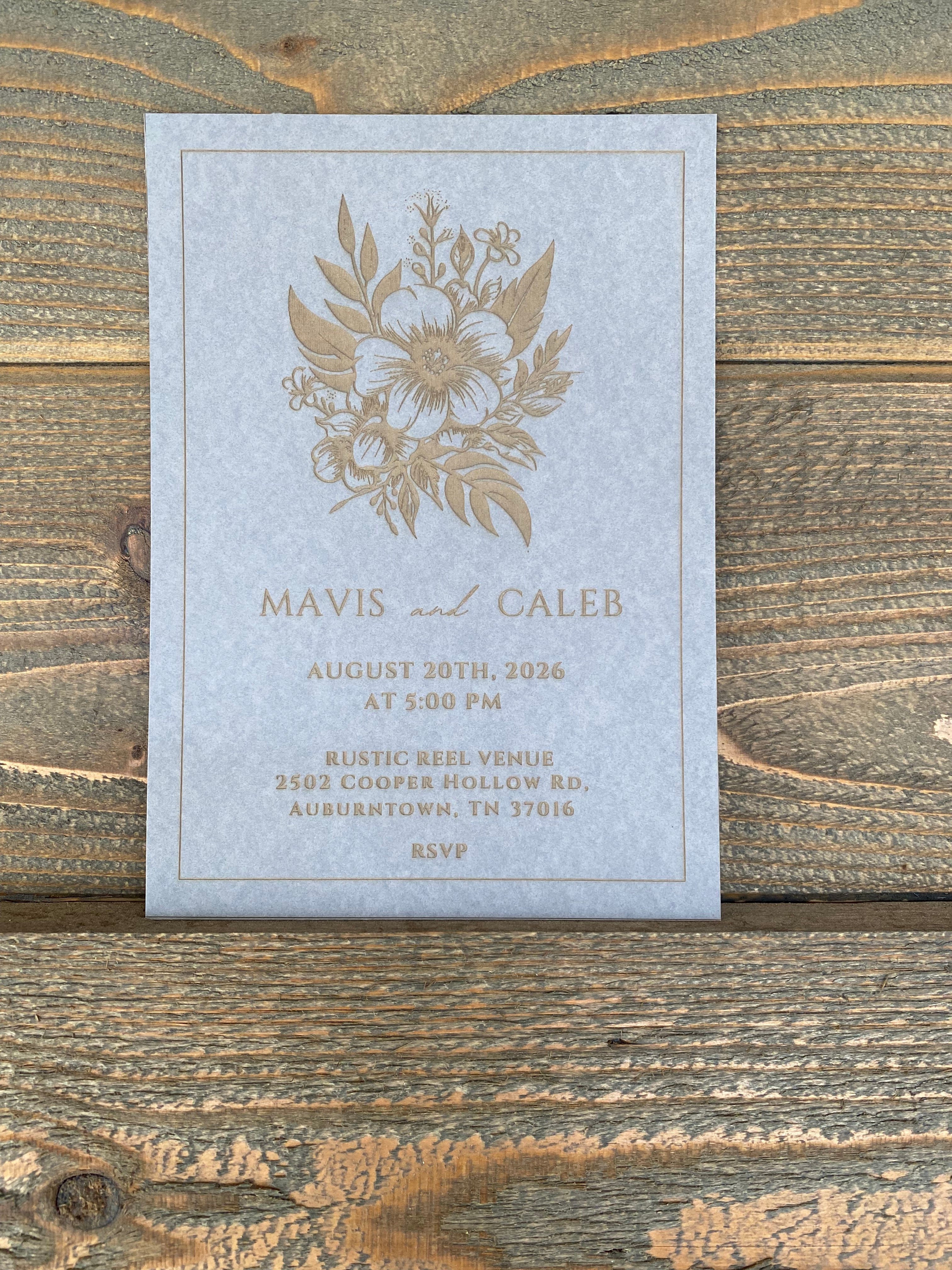 Petals and Promise Wedding Invitation Set