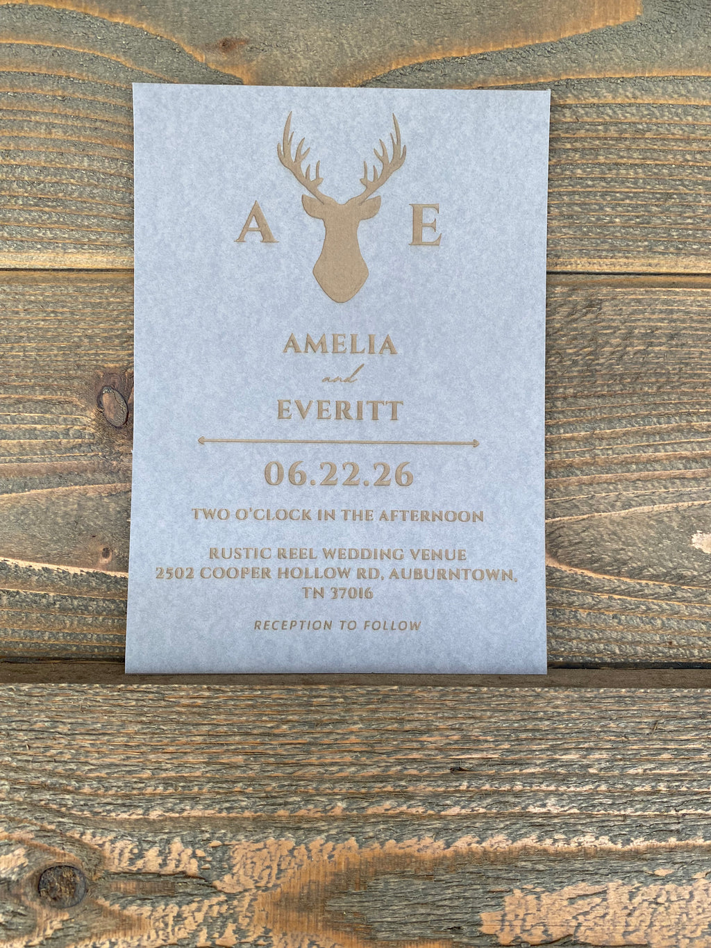 Bagged and Tagged Wedding Invitation Set