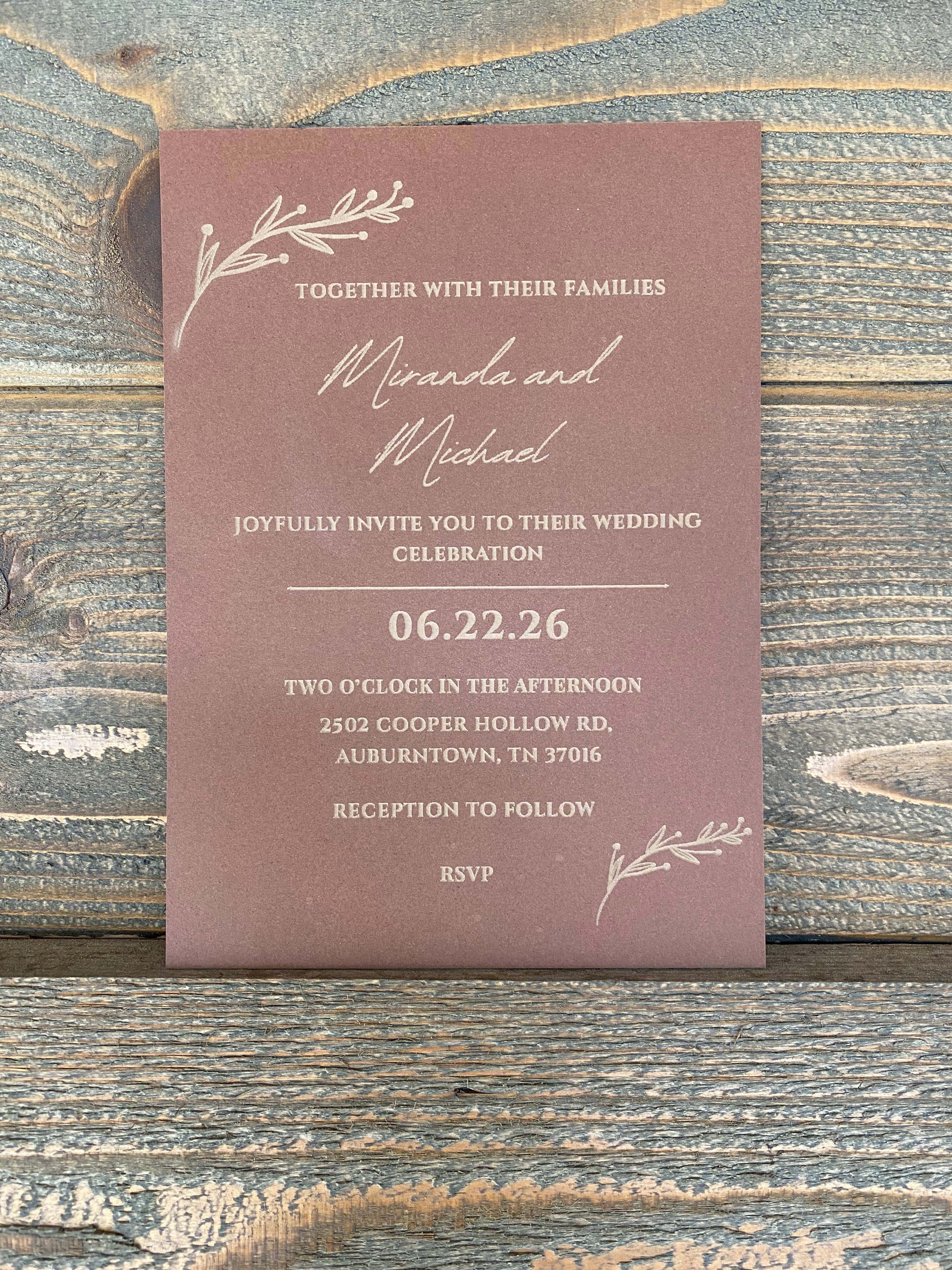 Wildflower Union Wedding Invitation Set