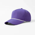 Foremost 6526P - 5 Panel Laser Performance Rope Hat – Purple K106-22 - Customized with Your Logo