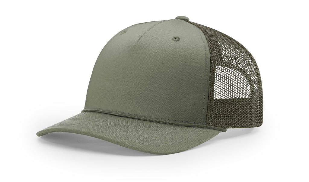 Richardson 112FPR Five Panel Rope Hat – Loden/Loden - Customized with Your Logo