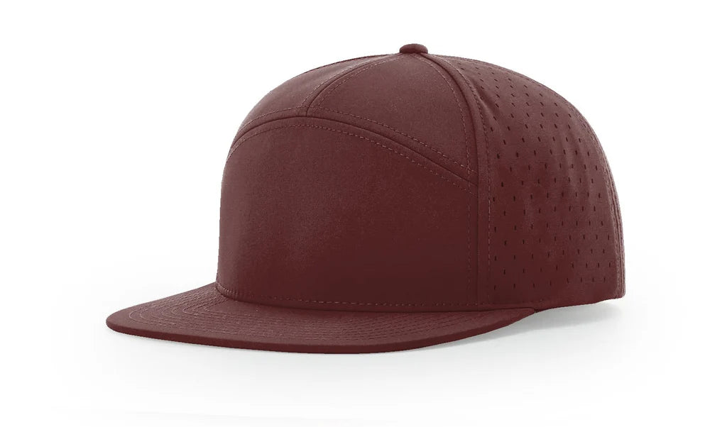 Richardson 169 Cannon Cap 7 Panel Performance Hat – Maroon - Customized with Your Logo