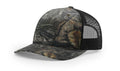 Richardson 112 PFP  5-Panel Trucker Hat – Mossy Oak Country DNA/Black - Customized with Your Logo