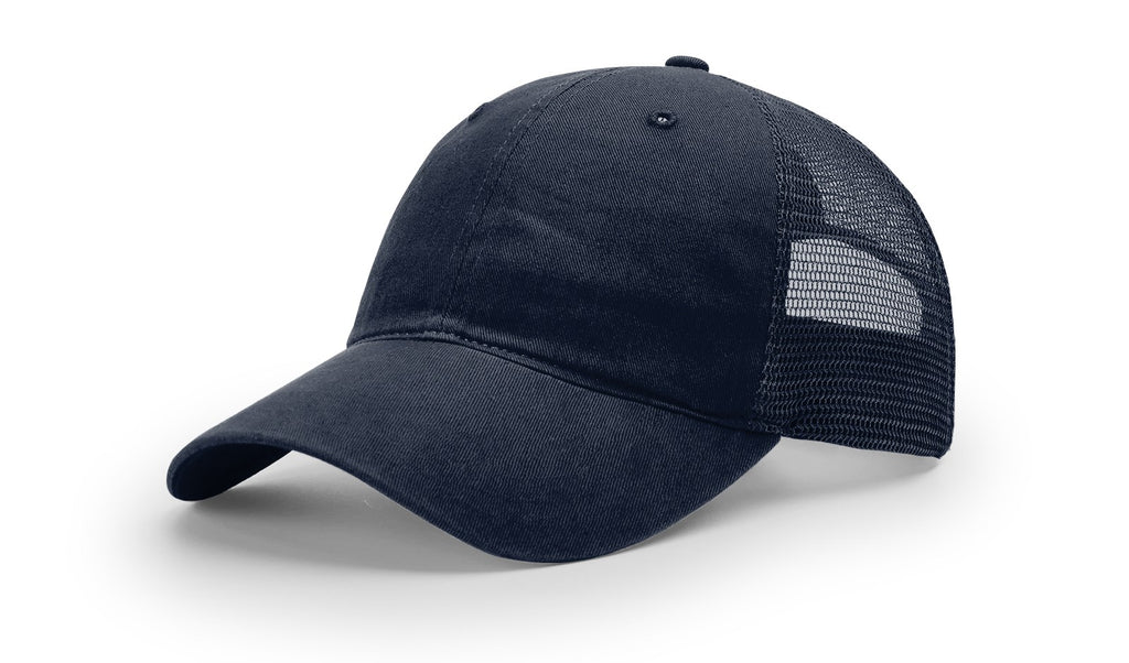 Richardson 111 Garment Washed Trucker Hat – Navy - Customized with Your Logo