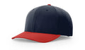 Richardson 632 Laser Perf R-Flex Adjustable Hat – Navy/Red - Customized with Your Logo