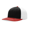 Richardson 312 Twill Back Trucker Hat – Black/White/Red - Customized with Your Logo