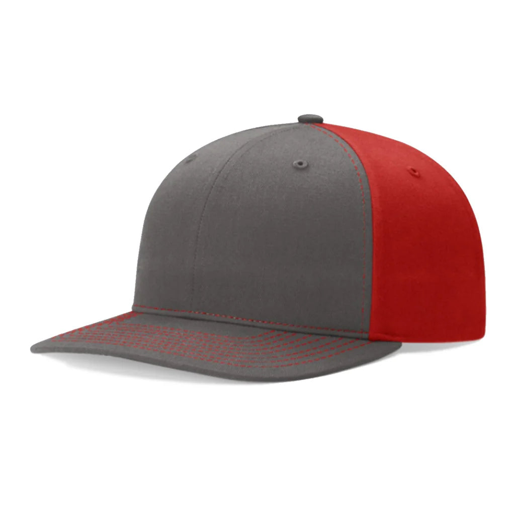 Richardson 312 Twill Back Trucker Hat – Charcoal/Red - Customized with Your Logo