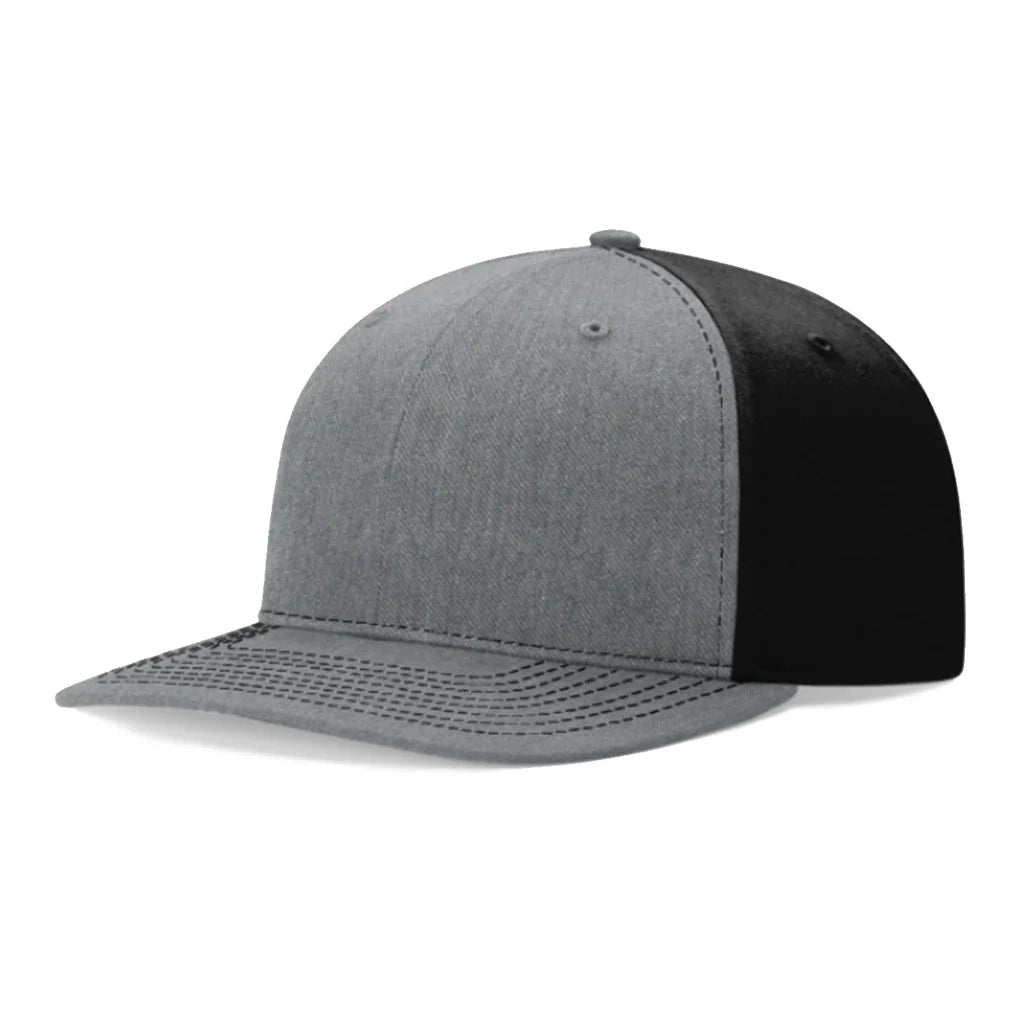Richardson 312 Twill Back Trucker Hat – Heather Grey/Black - Customized with Your Logo