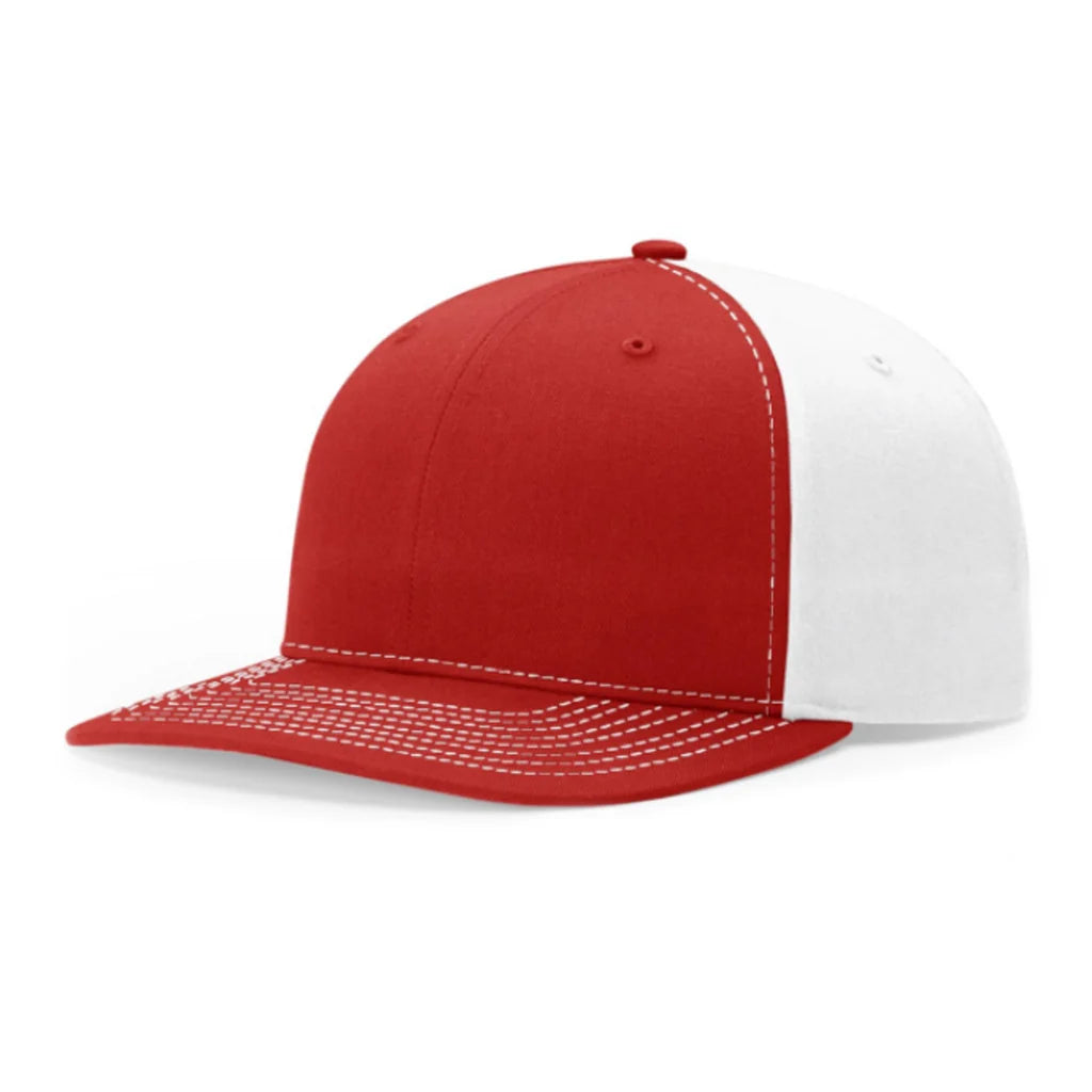 Richardson 312 Twill Back Trucker Hat –  Red/White - Customized with Your Logo