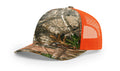 Richardson 112 PFP  5-Panel Trucker Hat –  Realtree Edge/Blaze Orange - Customized with Your Logo