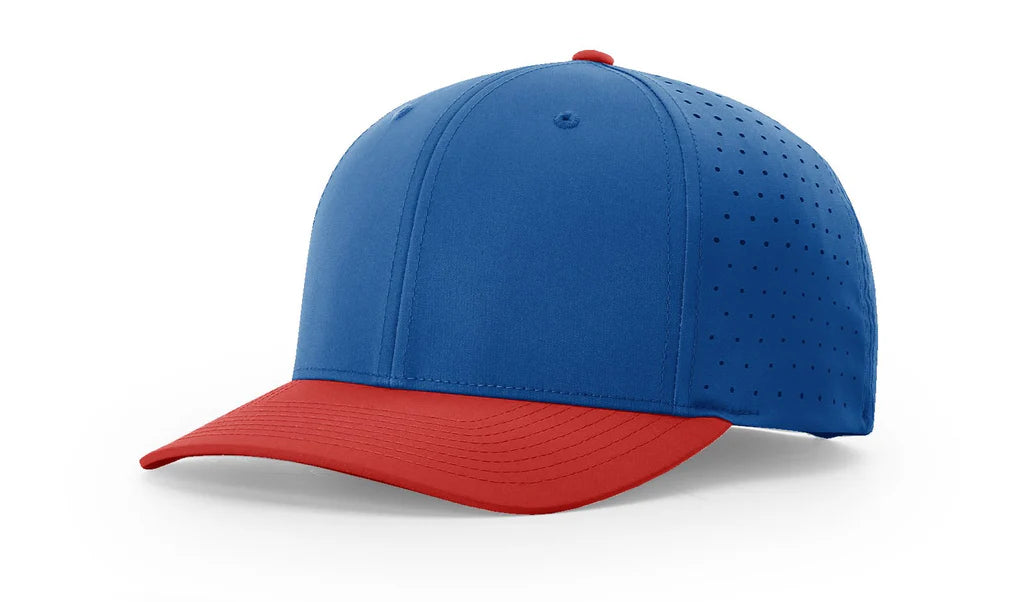 Richardson 632 Laser Perf R-Flex Adjustable Hat – Royal/Red - Customized with Your Logo