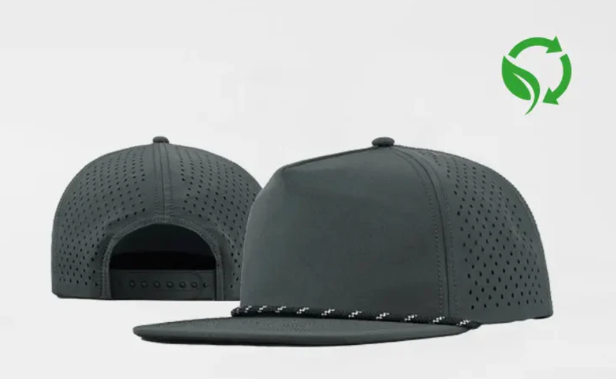 Foremost 5015P Perf 5-Panel Umpqua Rope Hat – D.Grey K178-5A - Customized with Your Logo