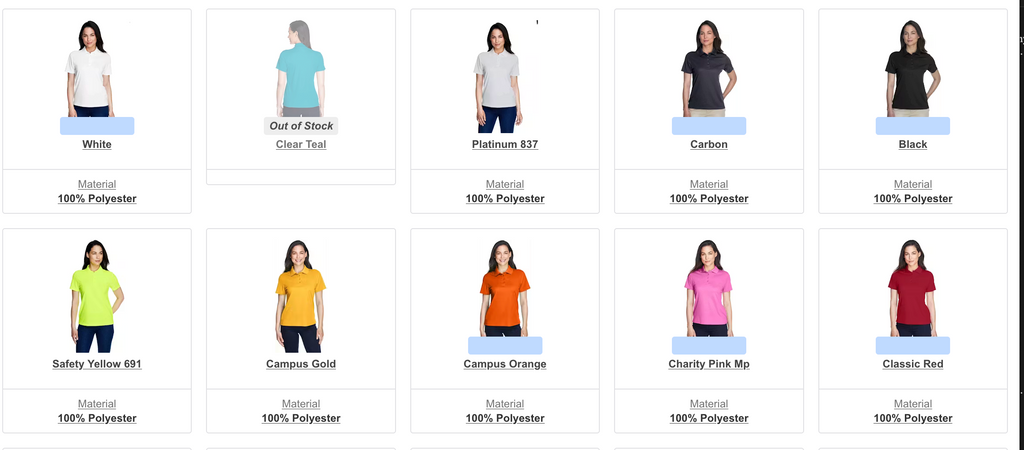 Core365 78181 - Women's Origin Performance Piqué Polo - Custom Logo - 4" LEFT CHEST EMBROIDERED
