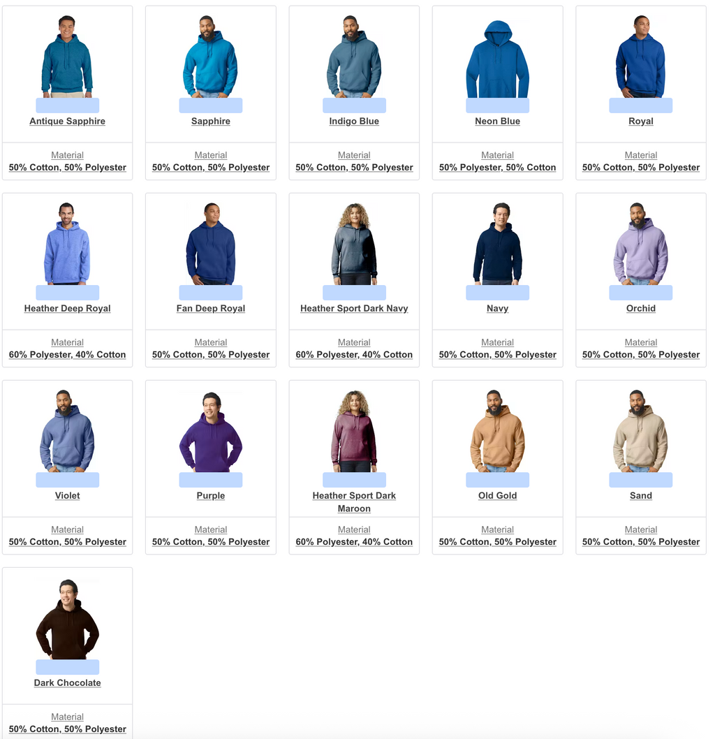 Gildan G185 - Unisex Heavy Blend 50/50 Hoodie - Custom Logo - 4" Left Chest Print