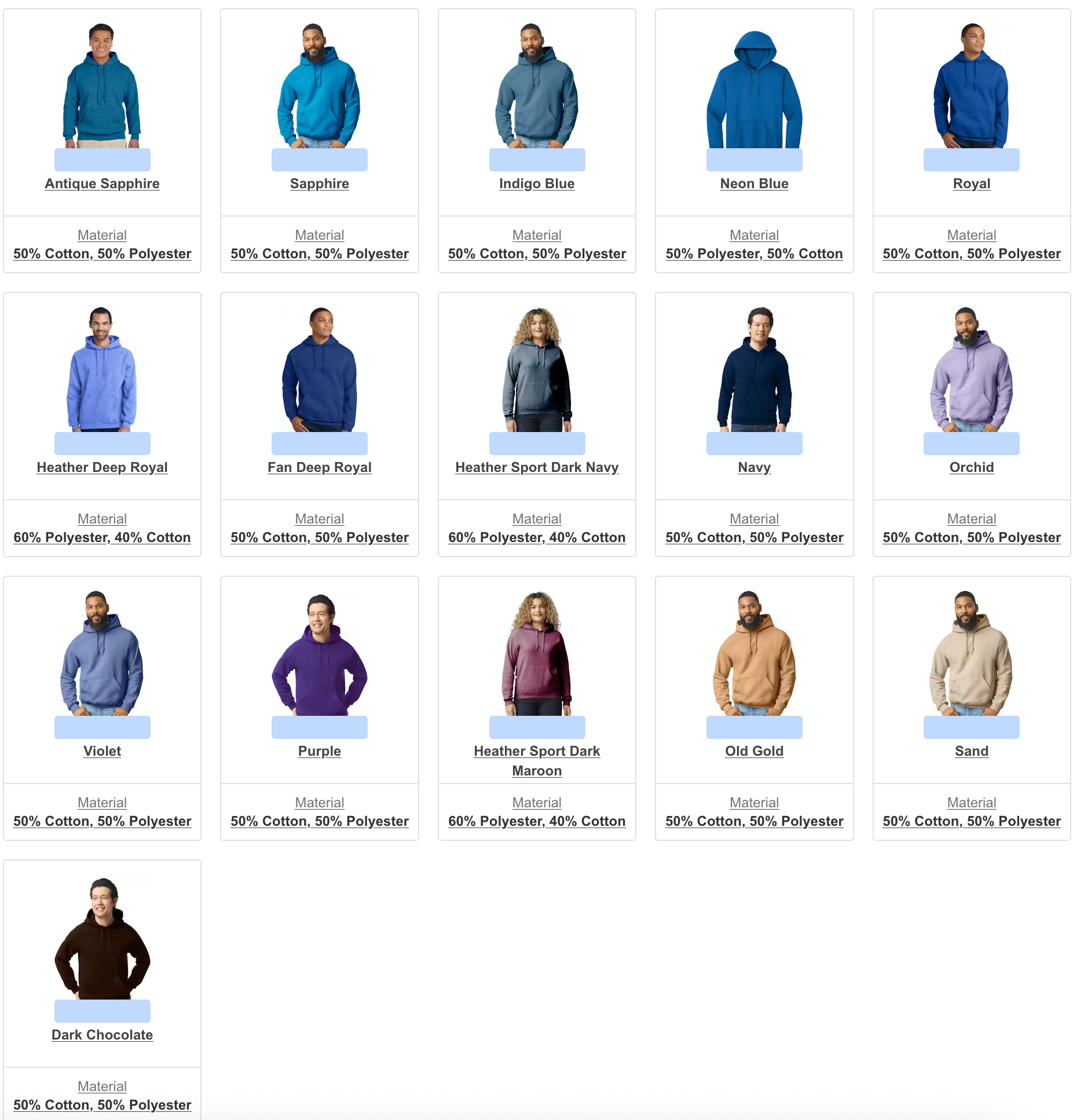 Gildan G185 - Unisex Heavy Blend 50/50 Hoodie - Custom Logo - 4" Left Chest Print