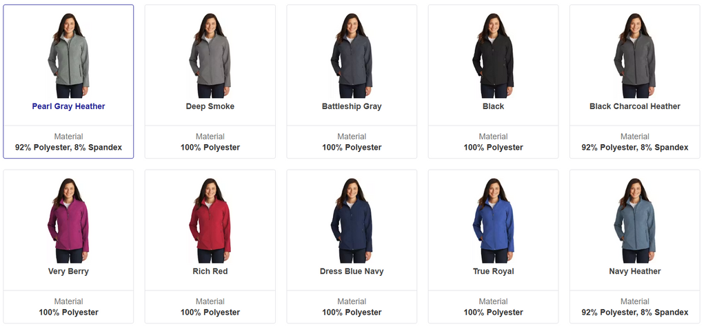 Port Authority L317 - Women's Core Soft Shell Jacket - Custom Logo - 4" LEFT CHEST EMBROIDERY