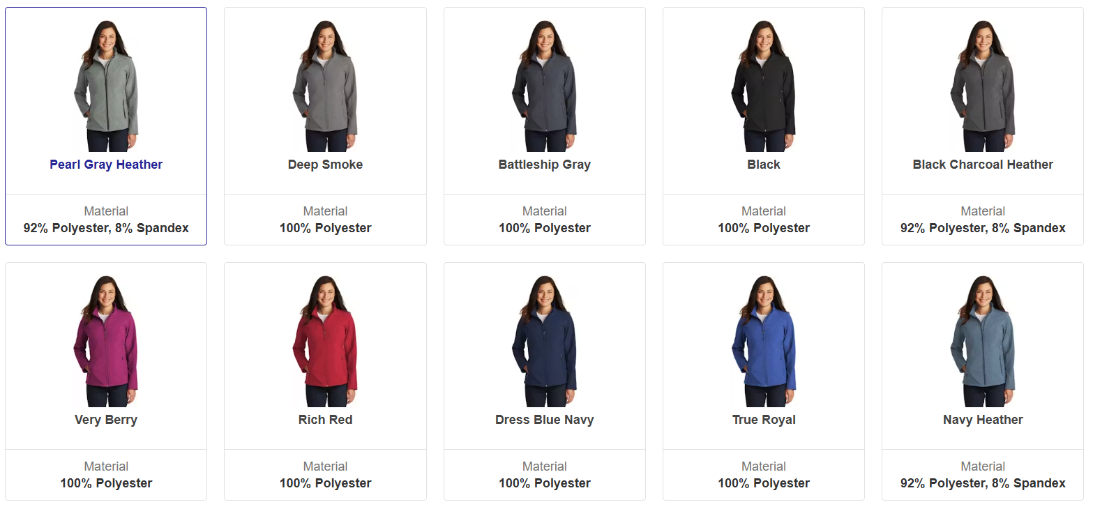 Port Authority L317 - Women's Core Soft Shell Jacket - Custom Logo - 4" LEFT CHEST EMBROIDERY