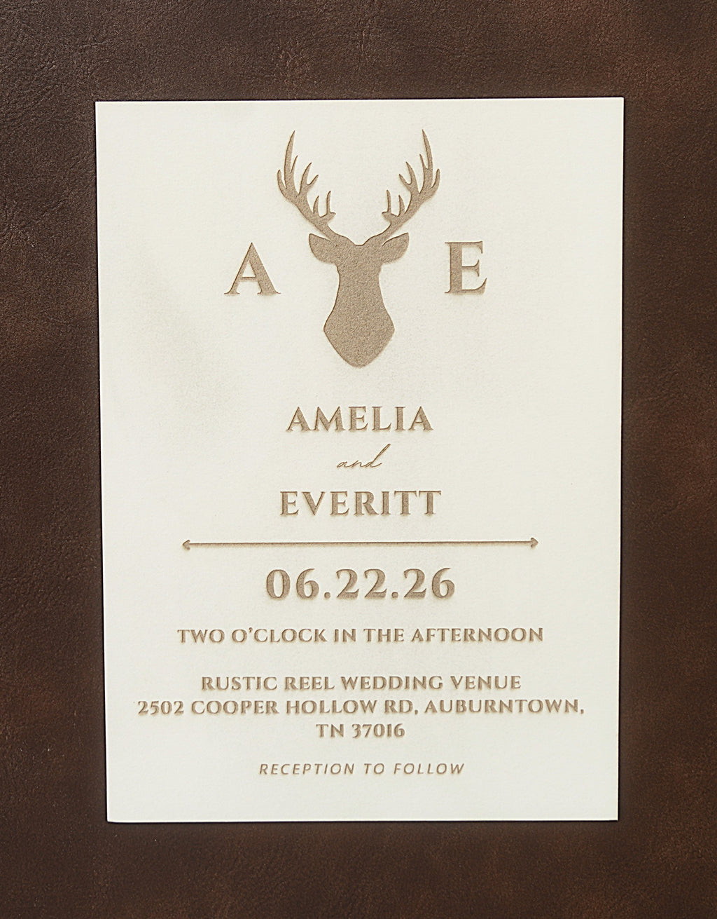 Bagged and Tagged Wedding Invitation Set