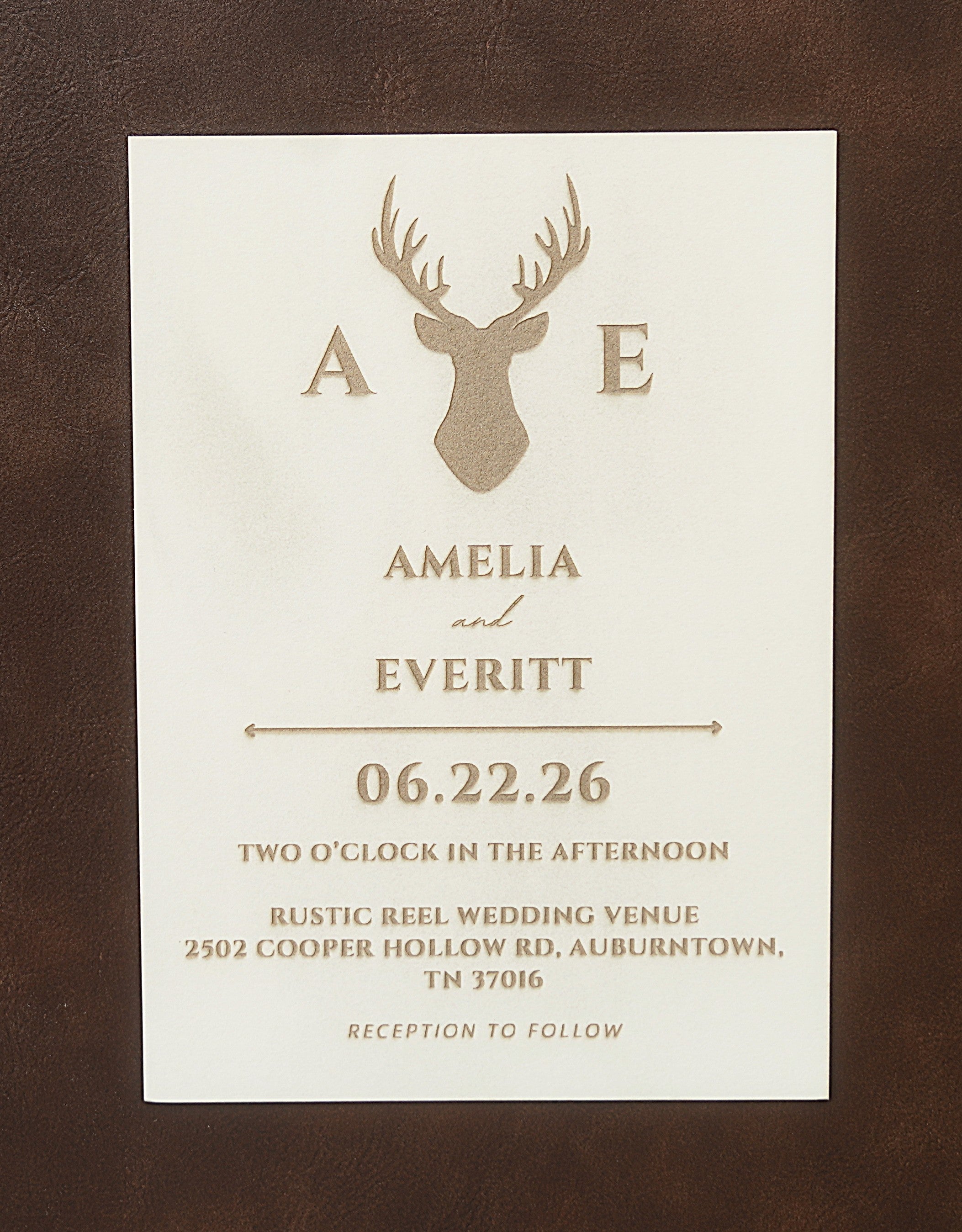 Bagged and Tagged Wedding Invitation Set